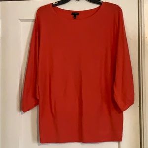 Talbots thin sweater. Sleeve is below the elbow.